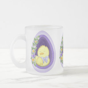 Caneca De Café Vidro Jateado Ovo da janela