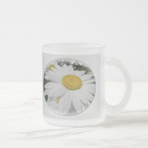Caneca De Café Vidro Jateado Oxeye Daisy Wildflower