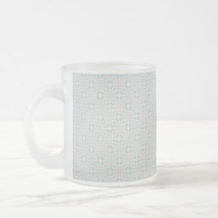 Caneca De Café Vidro Jateado Padrão de Concha de Mar Sem Costura