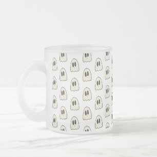 Caneca De Café Vidro Jateado Padrão de Fantasma Fofo
