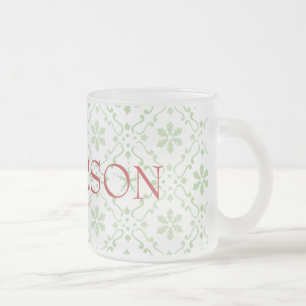 Caneca De Café Vidro Jateado Padrão de Floco de Neve Nórdico Personalizado Cong