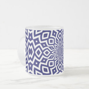 Caneca De Café Vidro Jateado padrão de Squiggle Hipnótico