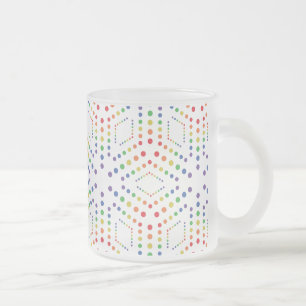 Caneca De Café Vidro Jateado Padrão do arco-íris