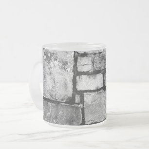 Caneca De Café Vidro Jateado Padrões de alvenaria - Garden Wall 1
