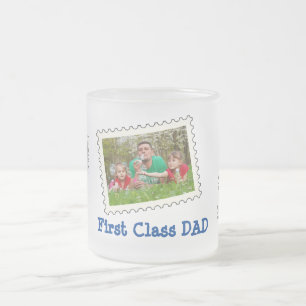 Caneca De Café Vidro Jateado Pai de primeira classe Melhor Pai Ever 3 foto pers