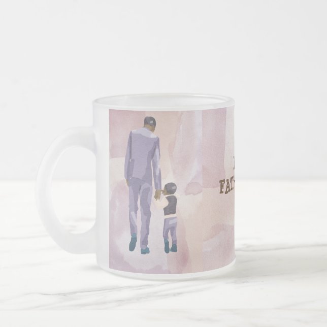 Caneca De Café Vidro Jateado PAI E FILHO WALK Mug (Esquerda)