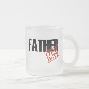 Caneca De Café Vidro Jateado Pai fora de serviço
