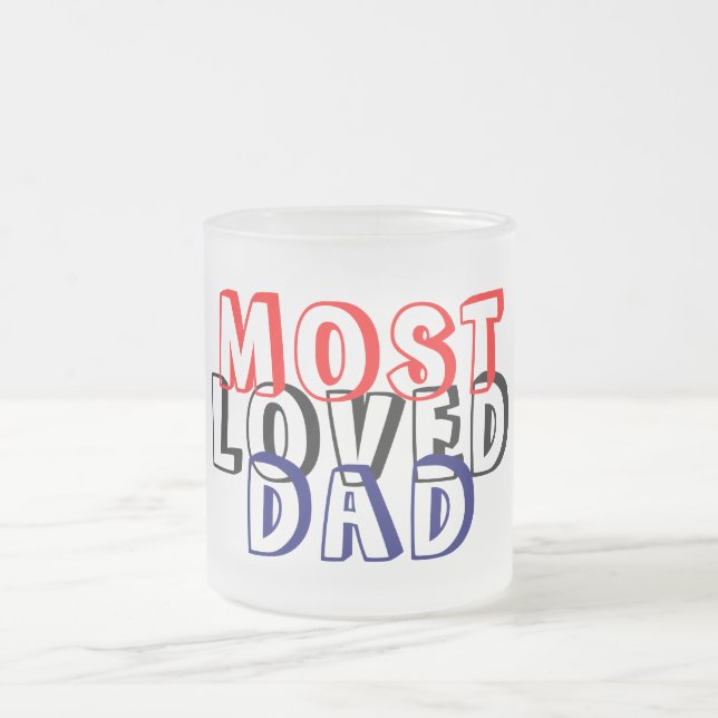 CANECA DE CAFÉ VIDRO JATEADO PAI MAIS AMADO (Centro)