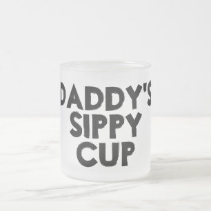 Caneca De Café Vidro Jateado Pai Sippy Cup