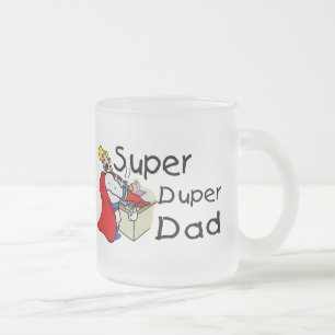 Caneca De Café Vidro Jateado Pai super de Duper