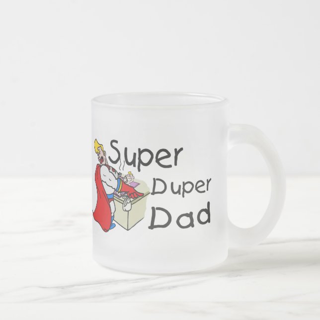 Caneca De Café Vidro Jateado Pai super de Duper (Direita)