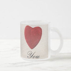 Caneca De Café Vidro Jateado Pano de fundo de gala Love you
