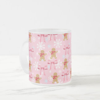 Caneca De Café Vidro Jateado Pão-de-rosa Pão-de-Natal