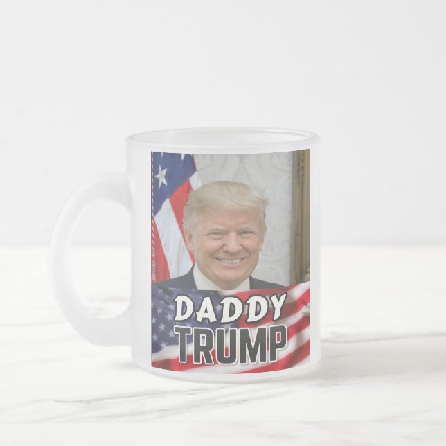 Caneca De Café Vidro Jateado Papai Trump (Esquerda)