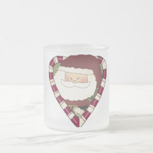Caneca De Café Vidro Jateado Papais noeis Camisetas e presentes de férias cardí