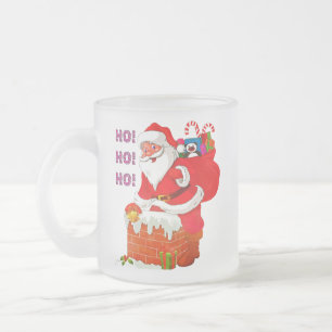 Caneca De Café Vidro Jateado PAPAIS NOEIS COM PRESENTES DE NATAL, HO! Hei! Hei!