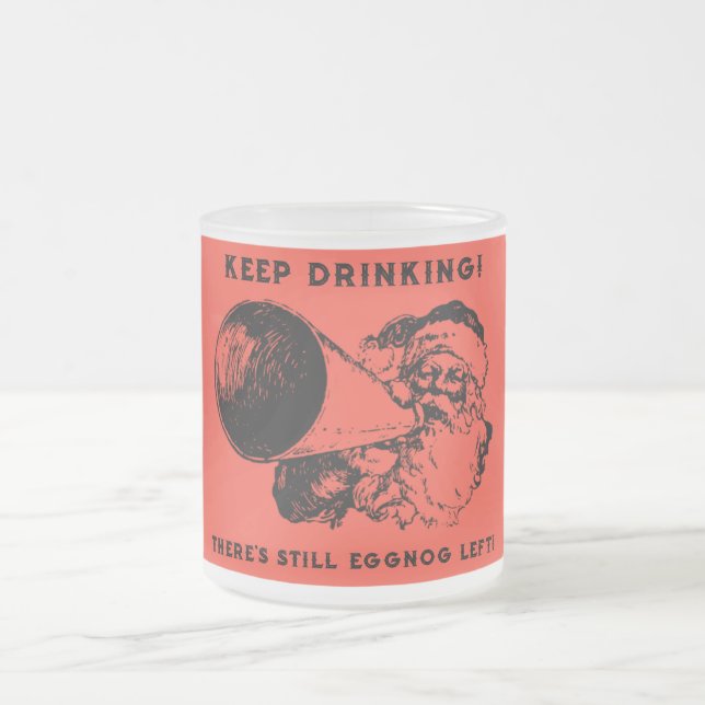 Caneca De Café Vidro Jateado Papais noeis de Natal (Centro)