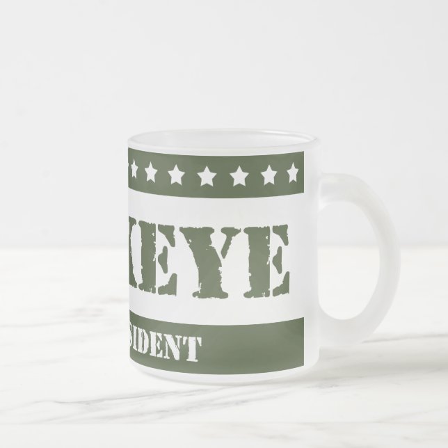 Caneca De Café Vidro Jateado Para o presidente Hawkeye (Direita)