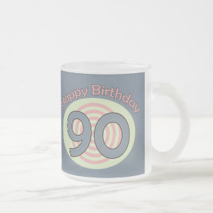 Caneca De Café Vidro Jateado Parabéns 90