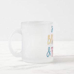 Caneca De Café Vidro Jateado pare de respirar e pense em design motivacional