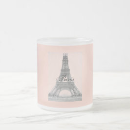 Caneca De Café Vidro Jateado Paris – La Tour Eiffel pastel Eifelturm