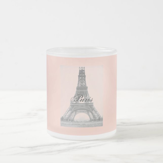 Caneca De Café Vidro Jateado Paris – La Tour Eiffel pastel Eifelturm (Centro)
