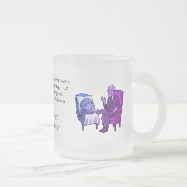 Caneca De Café Vidro Jateado Pastel Blue House Rorschach for Psychologists and  (Direita)