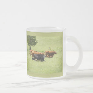 Caneca De Café Vidro Jateado Pastoral