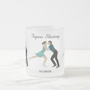 Caneca De Café Vidro Jateado Patinação de Figura