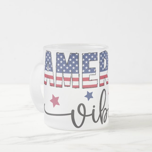 Caneca De Café Vidro Jateado patriotic shirt america shirt 4th of july  (Frente Esquerda)