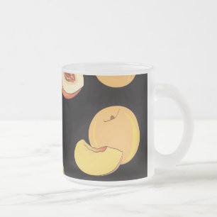 Caneca De Café Vidro Jateado Peach Pattern 5