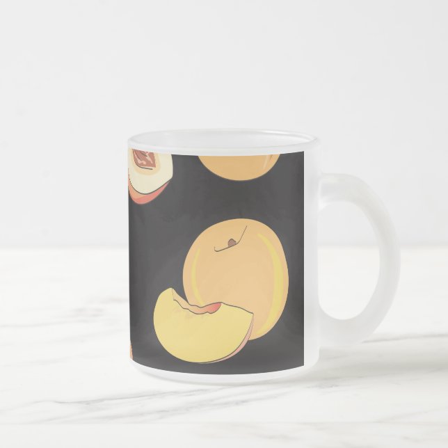 Caneca De Café Vidro Jateado Peach Pattern 5 (Direita)