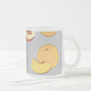 Caneca De Café Vidro Jateado Peach Pattern 6