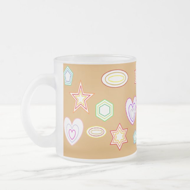 Caneca De Café Vidro Jateado Peach Shapes mug (Esquerda)
