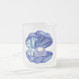 Caneca De Café Vidro Jateado Pearl dentro an ocean