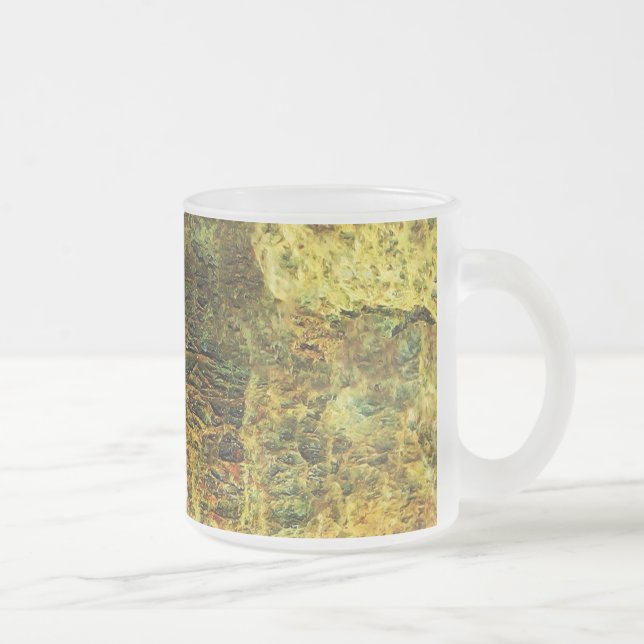 Caneca De Café Vidro Jateado Pedras do Mossy Falln (Direita)