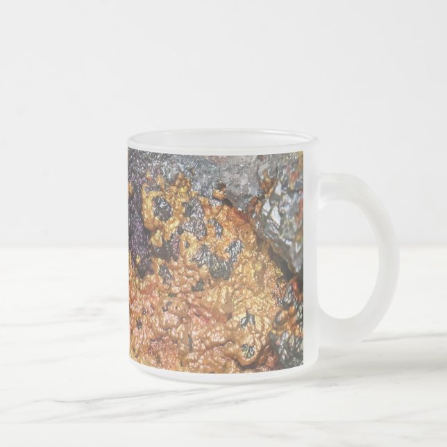 Caneca De Café Vidro Jateado Pedras Sunset Enrujadas Queda (Direita)