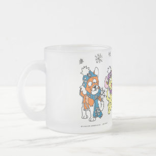 Caneca De Café Vidro Jateado Pegue a vida de um cachorro! Cuppies de Neve!