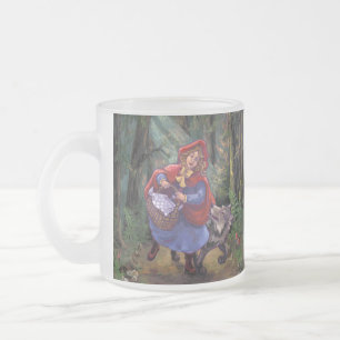 Caneca De Café Vidro Jateado Pequeno Chapéu Vermelho