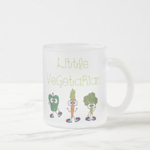 Caneca De Café Vidro Jateado Pequeno Vegetal