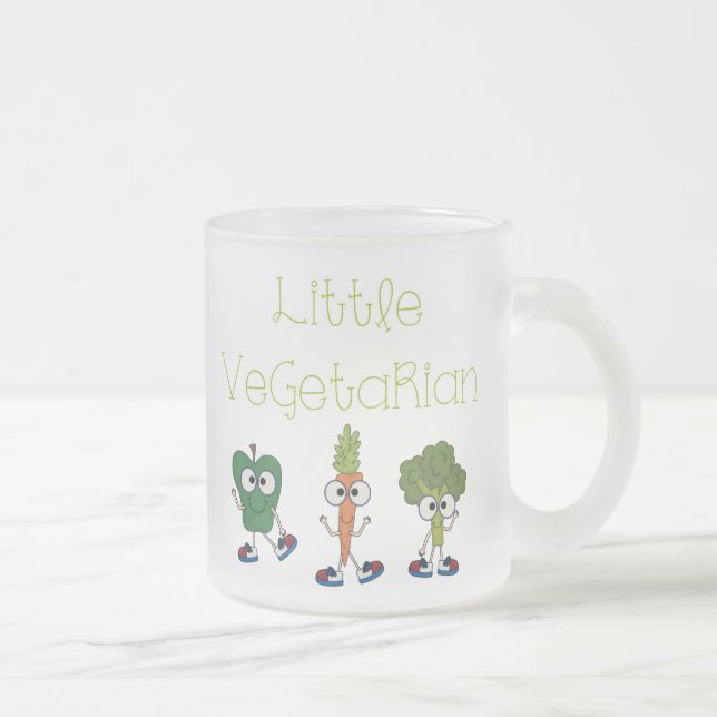 Caneca De Café Vidro Jateado Pequeno Vegetal (Direita)