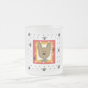 Caneca De Café Vidro Jateado Pequenos Camisetas e presentes castanhos