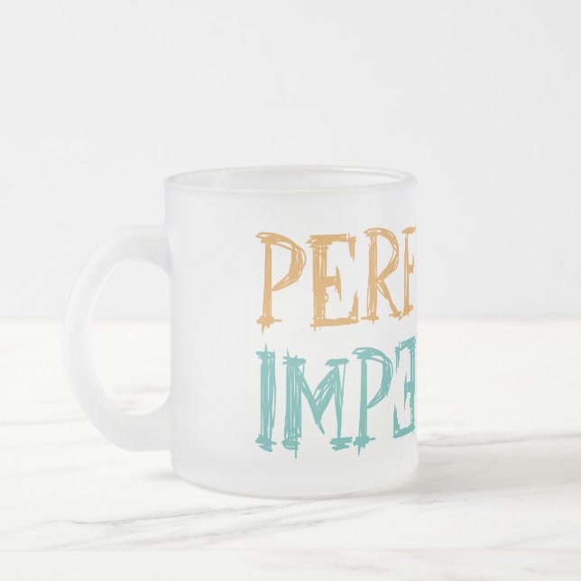 Caneca De Café Vidro Jateado Perfeitamente imperfeitos (Esquerda)