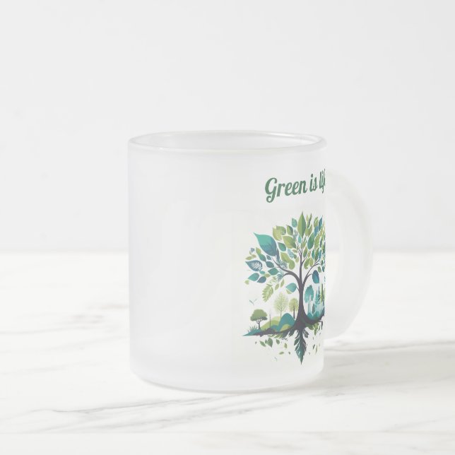 Caneca De Café Vidro Jateado Perfekte Geschenkidee für Kaffeeliebhaber (Frente Esquerda)