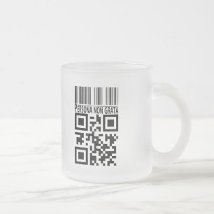 Caneca De Café Vidro Jateado Persona non grata