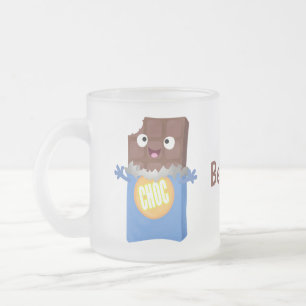Caneca De Café Vidro Jateado Personagem de desenho animado bar doce de chocolat