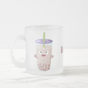 Caneca De Café Vidro Jateado Personagem de desenho animado de bobina de chá de 