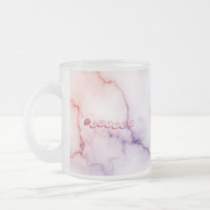 Caneca De Café Vidro Jateado Personalização do Padrão do Marble de Cor