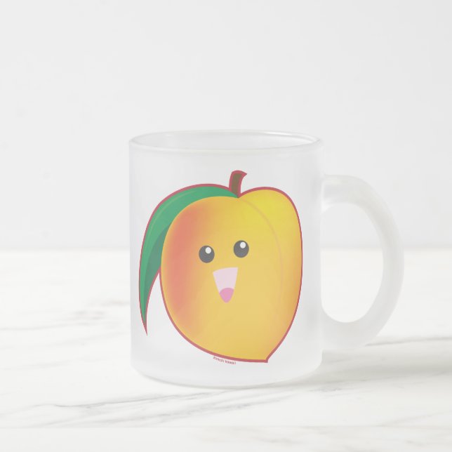 Caneca De Café Vidro Jateado Pêssego (Direita)