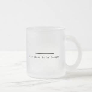 Caneca De Café Vidro Jateado Pessimista ou optimista?